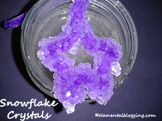 Homeschool Science Corner: Winter Science Fun through Snowflake Crystals