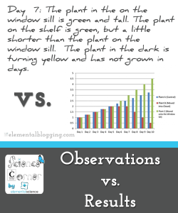 Observations vs. Results | Elemental Blogging
