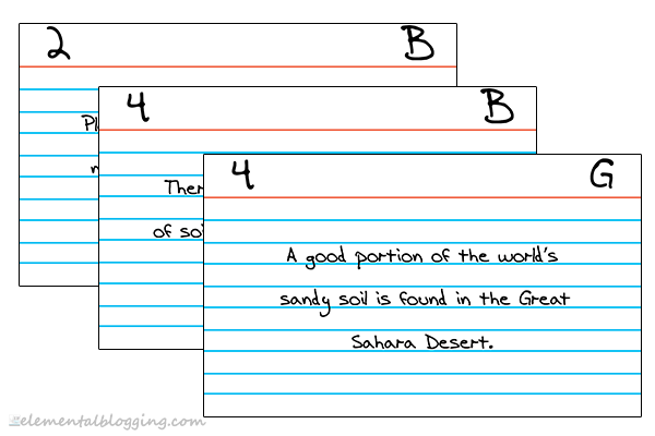 The Index Card System from Elemental Blogging