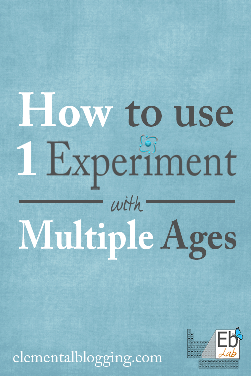 How to use one experiment with multiple ages from Elemental Blogging.