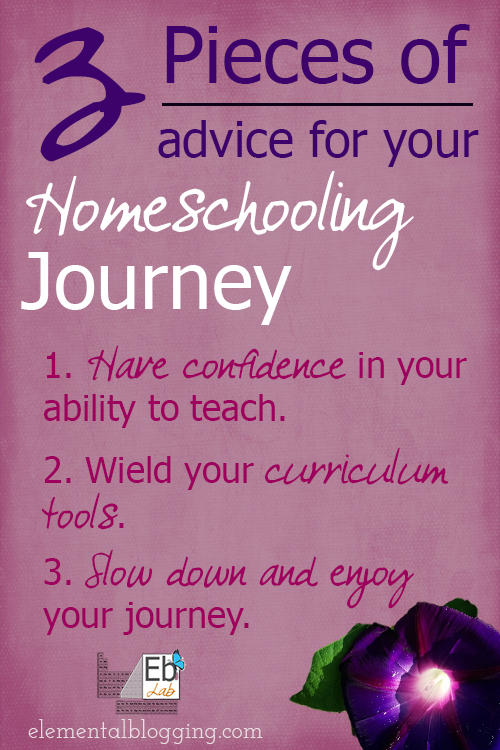 3 Pieces of homeschooling advice from Paige at Elemental blogging
