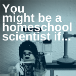 You might be a  homeschool scientist if . . .