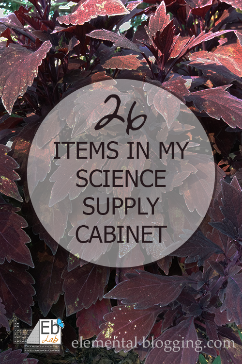 26 Items you can find in my science supply cabinet
