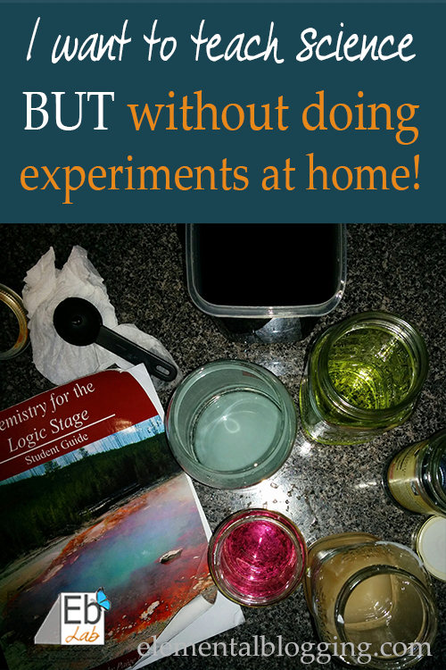 I want to teach science, but without doing the experiments at home! Find out if that is possible at Elemental Blogging.